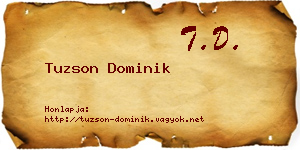 Tuzson Dominik névjegykártya